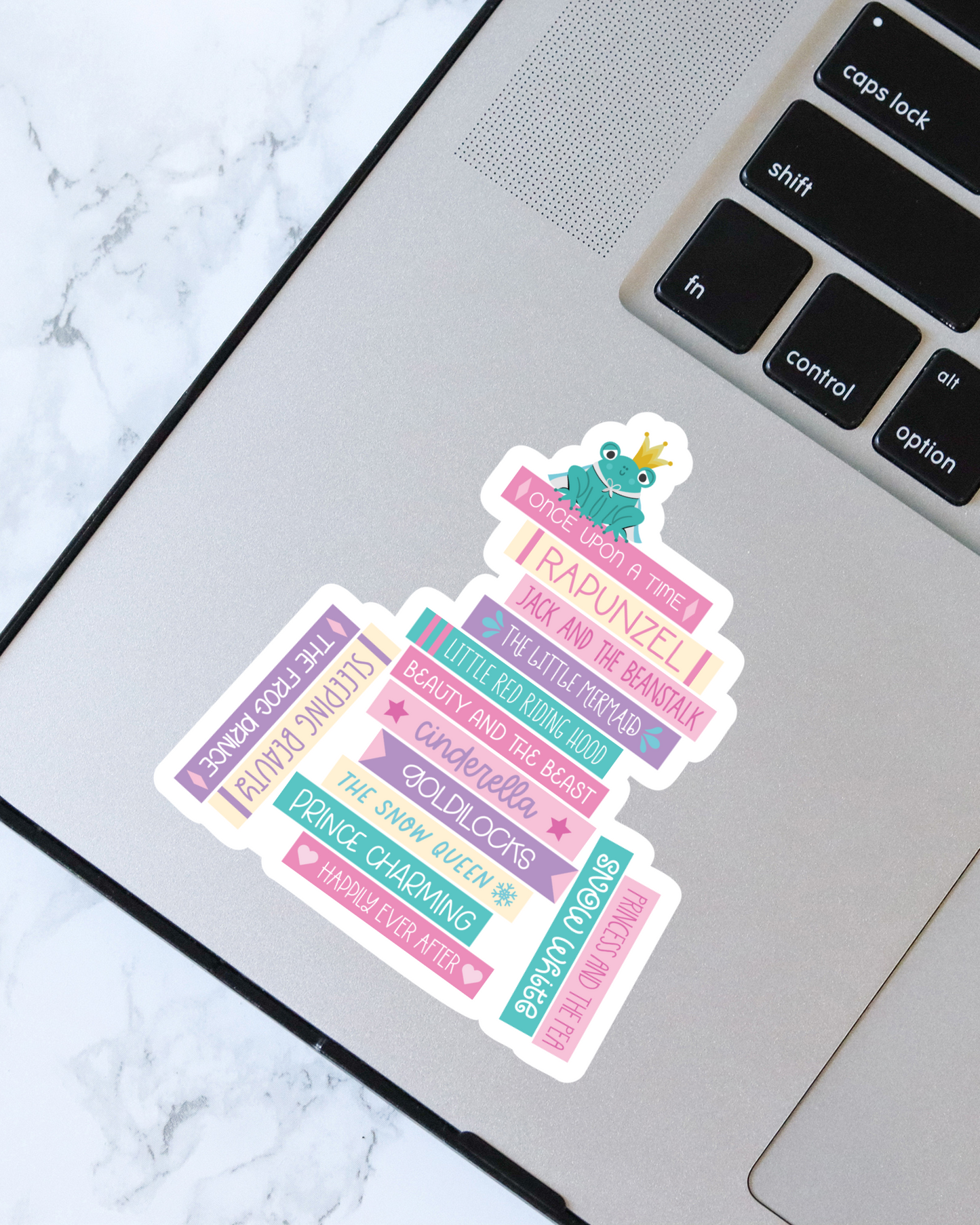 Fairy Tale Princess Book Stack Sticker