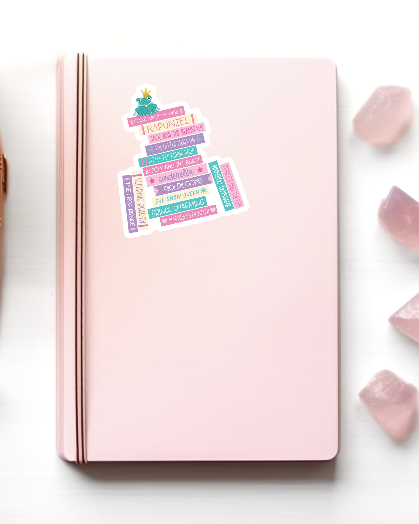 Fairy Tale Princess Book Stack Sticker