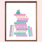 Fairy Tales Book Stack Art Print