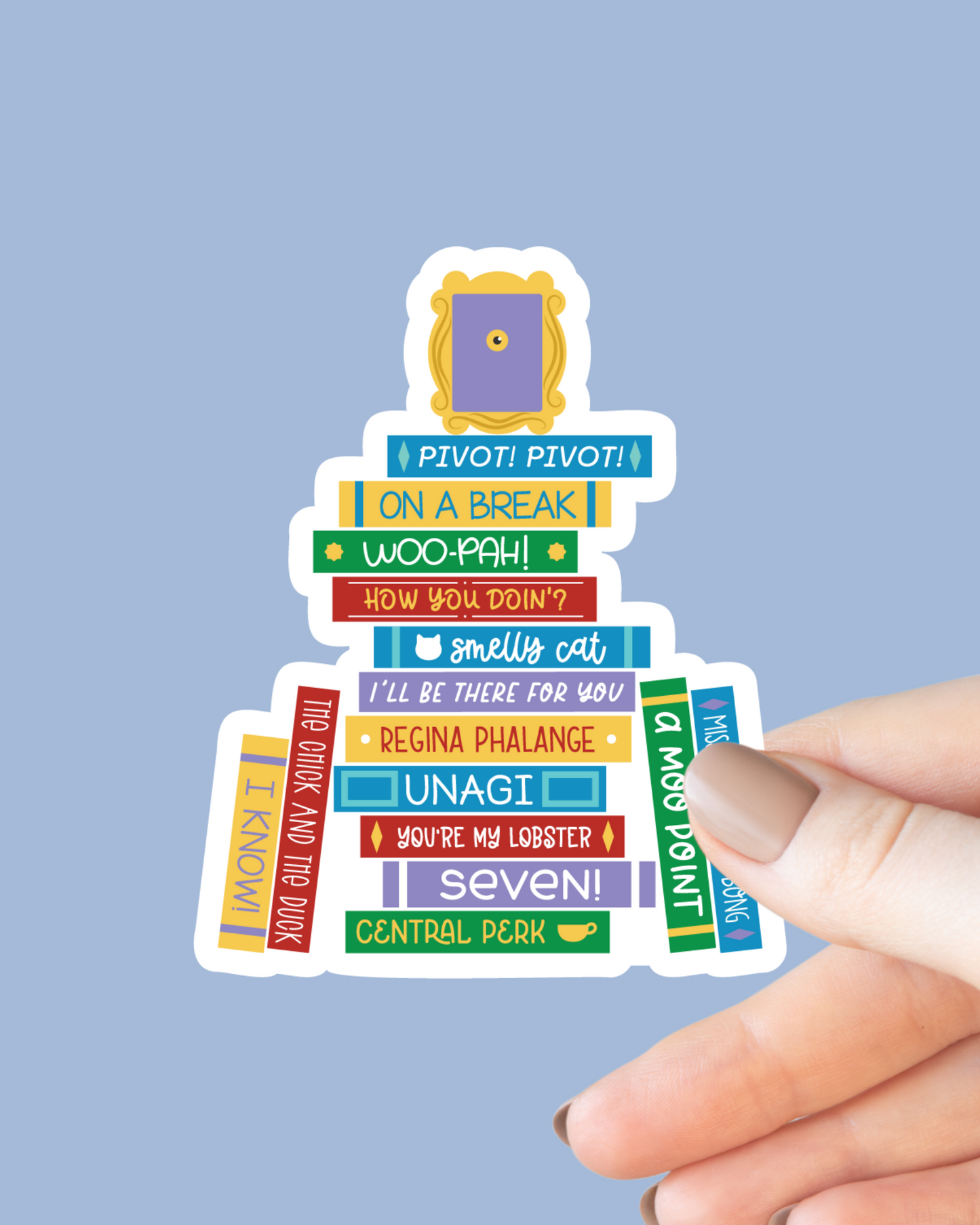 Friends Book Stack Sticker