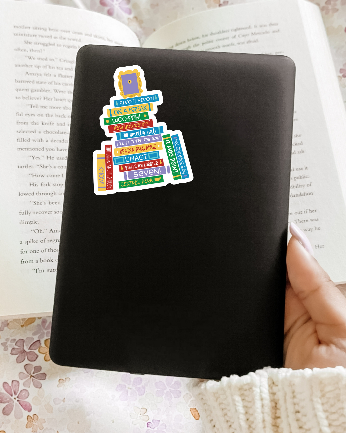 Friends Book Stack Sticker