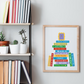 Friends Book Stack Art Print