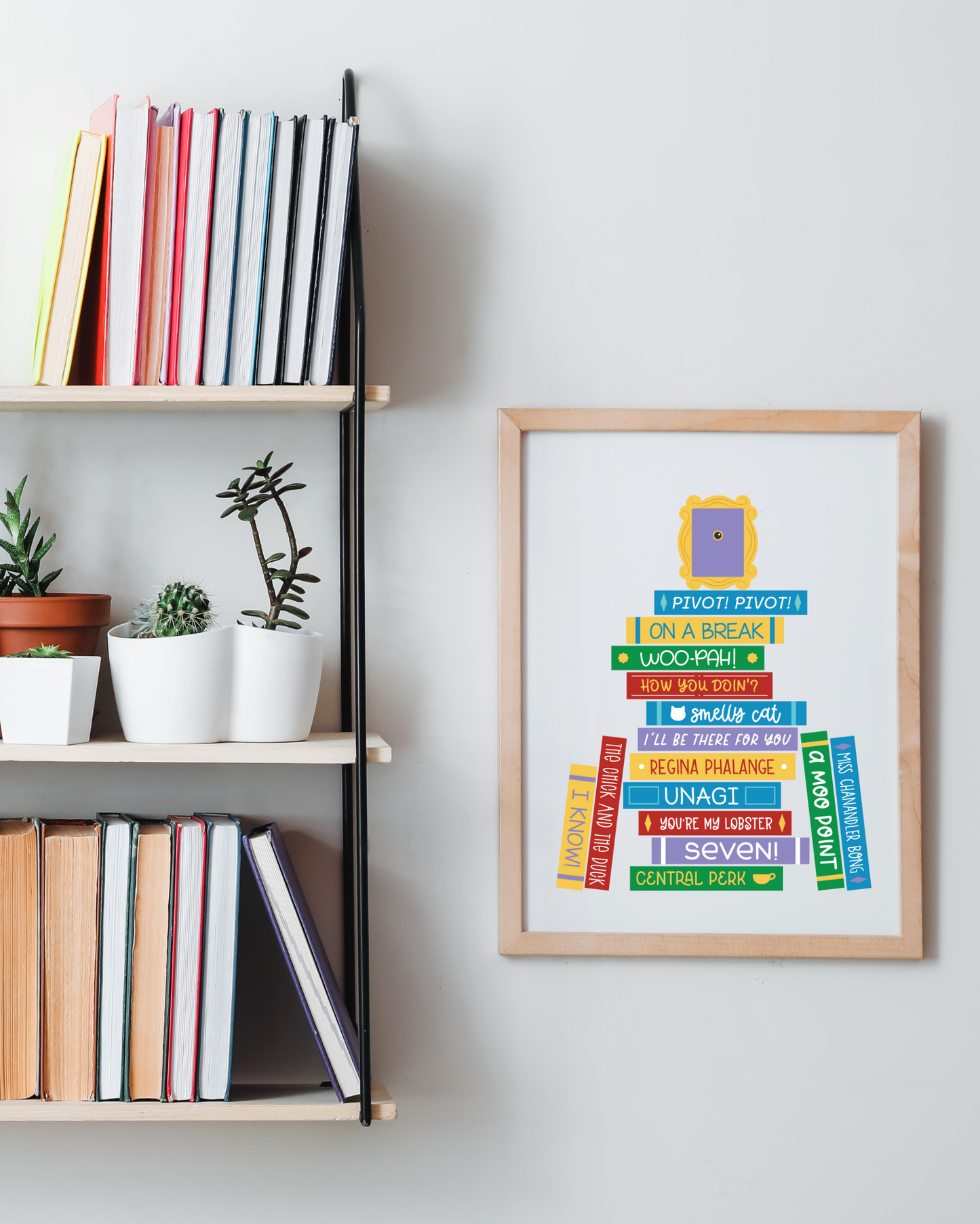 Friends Book Stack Art Print