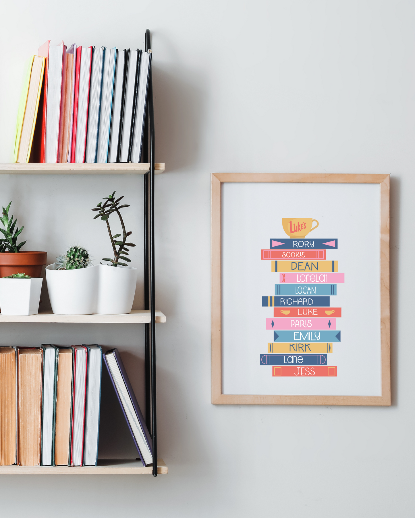 Gilmore Girls Book Stack Art Print