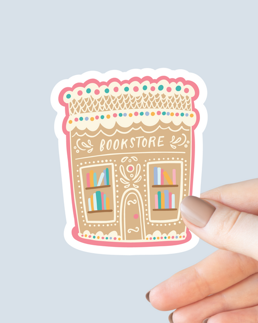 Gingerbread Bookshop Sticker