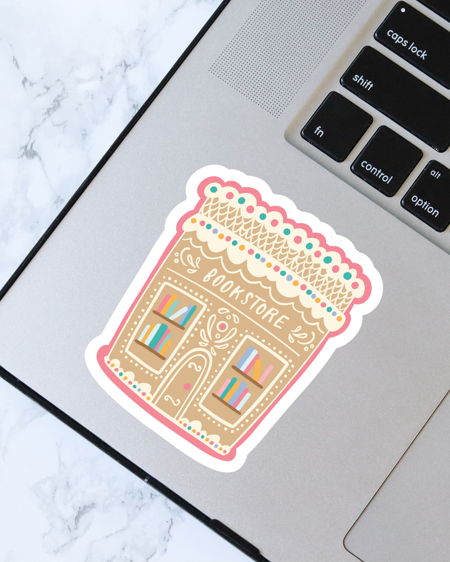 Gingerbread Bookshop Sticker