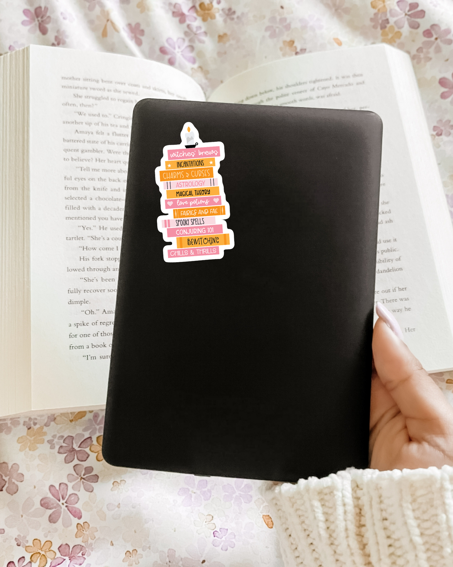 Halloween Book Stack Sticker