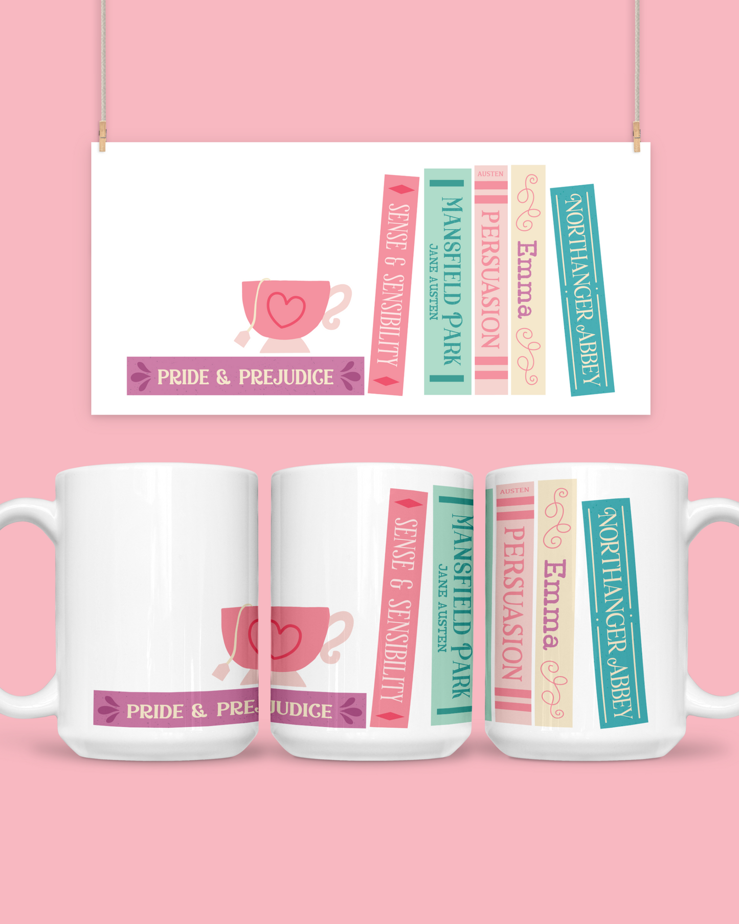 Jane Austen Books Mug