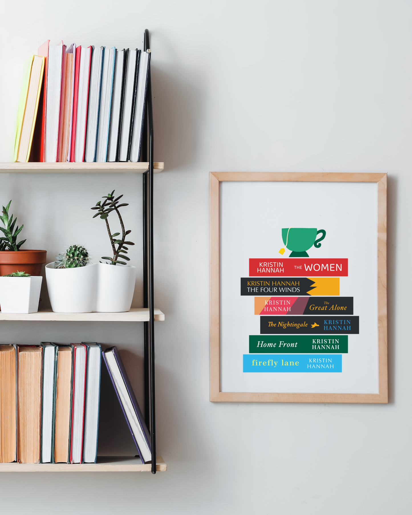 Kristin Hannah Book Stack Art Print