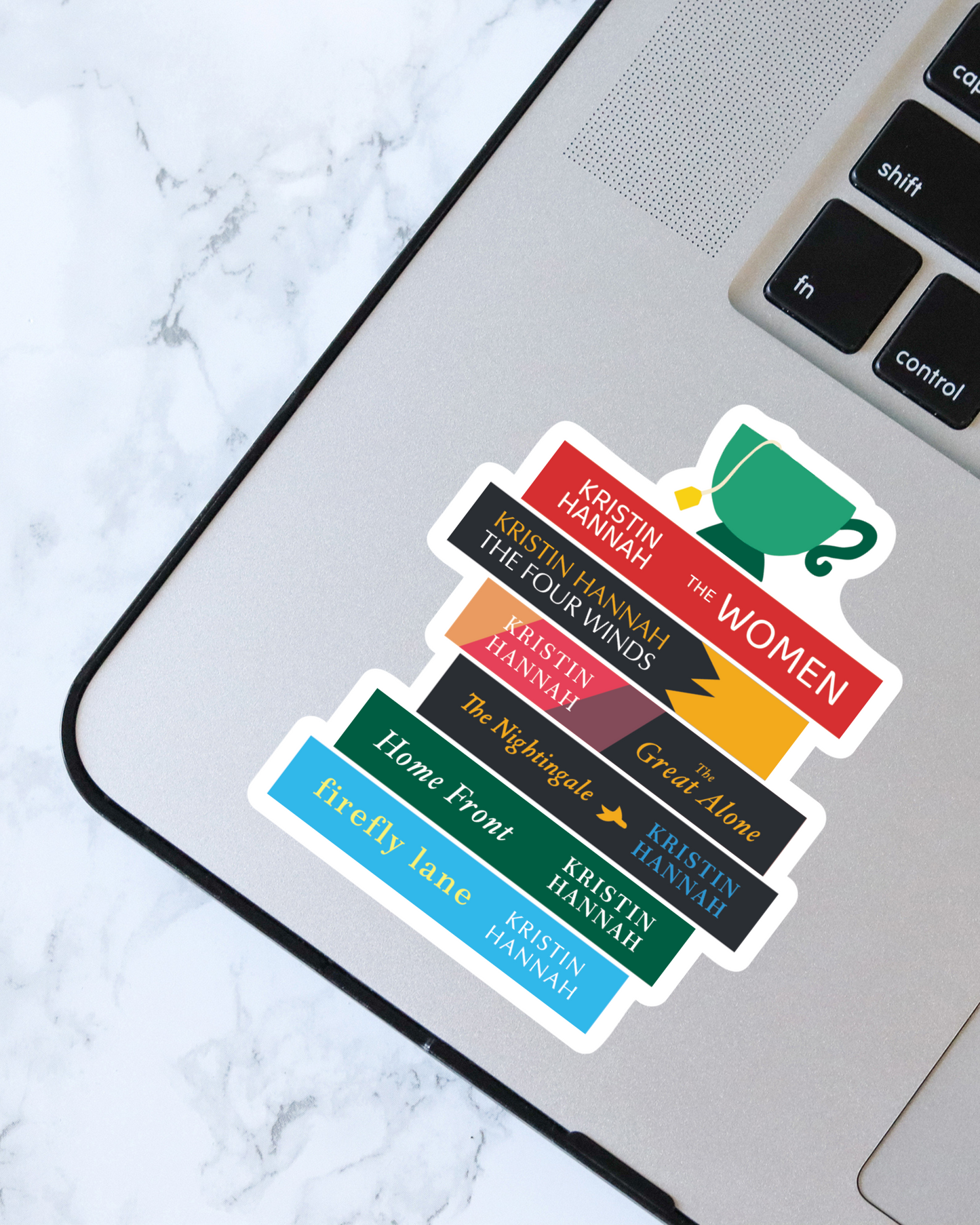 Kristin Hannah Book Stack Sticker