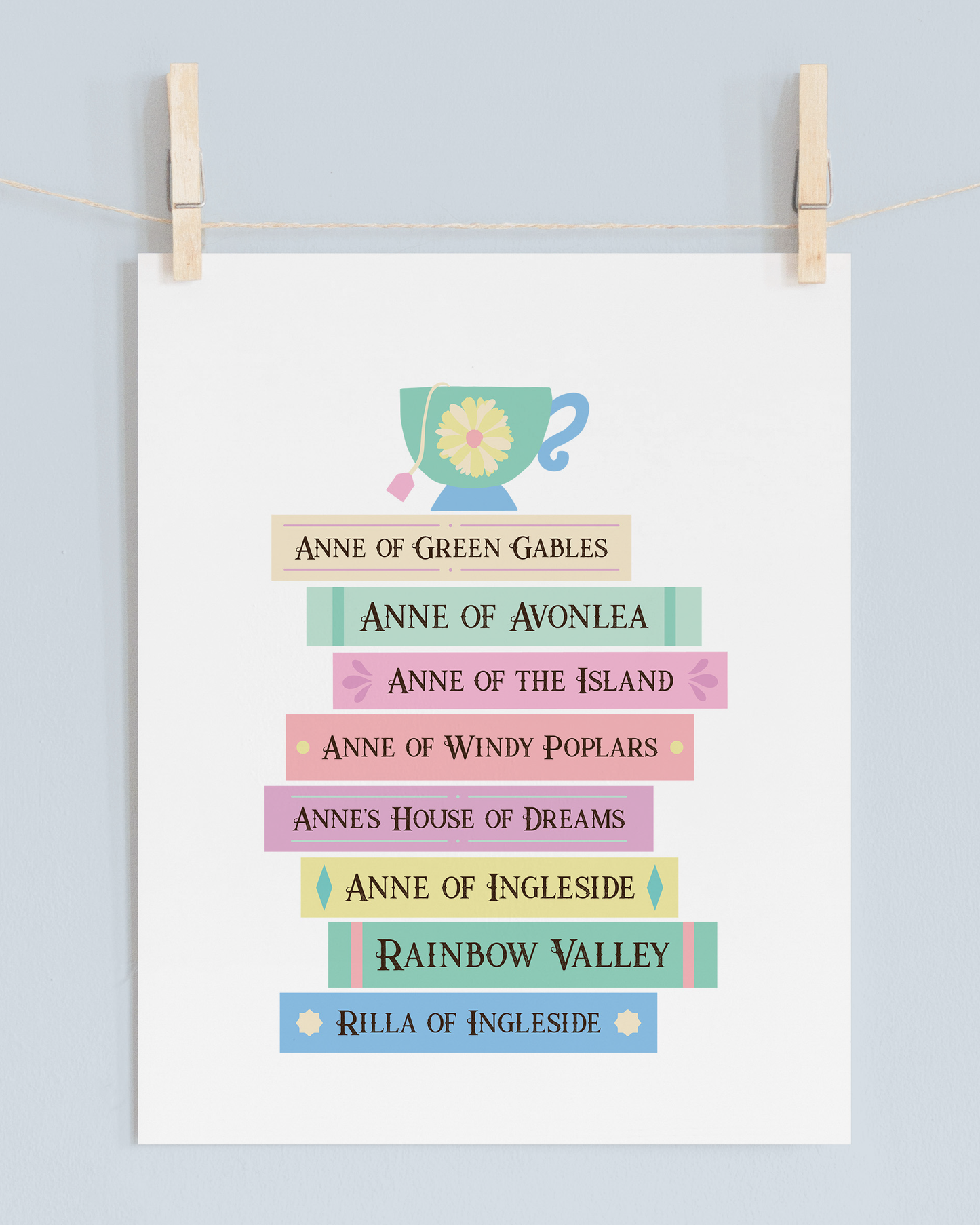 Anne of Green Gables Books Art Print