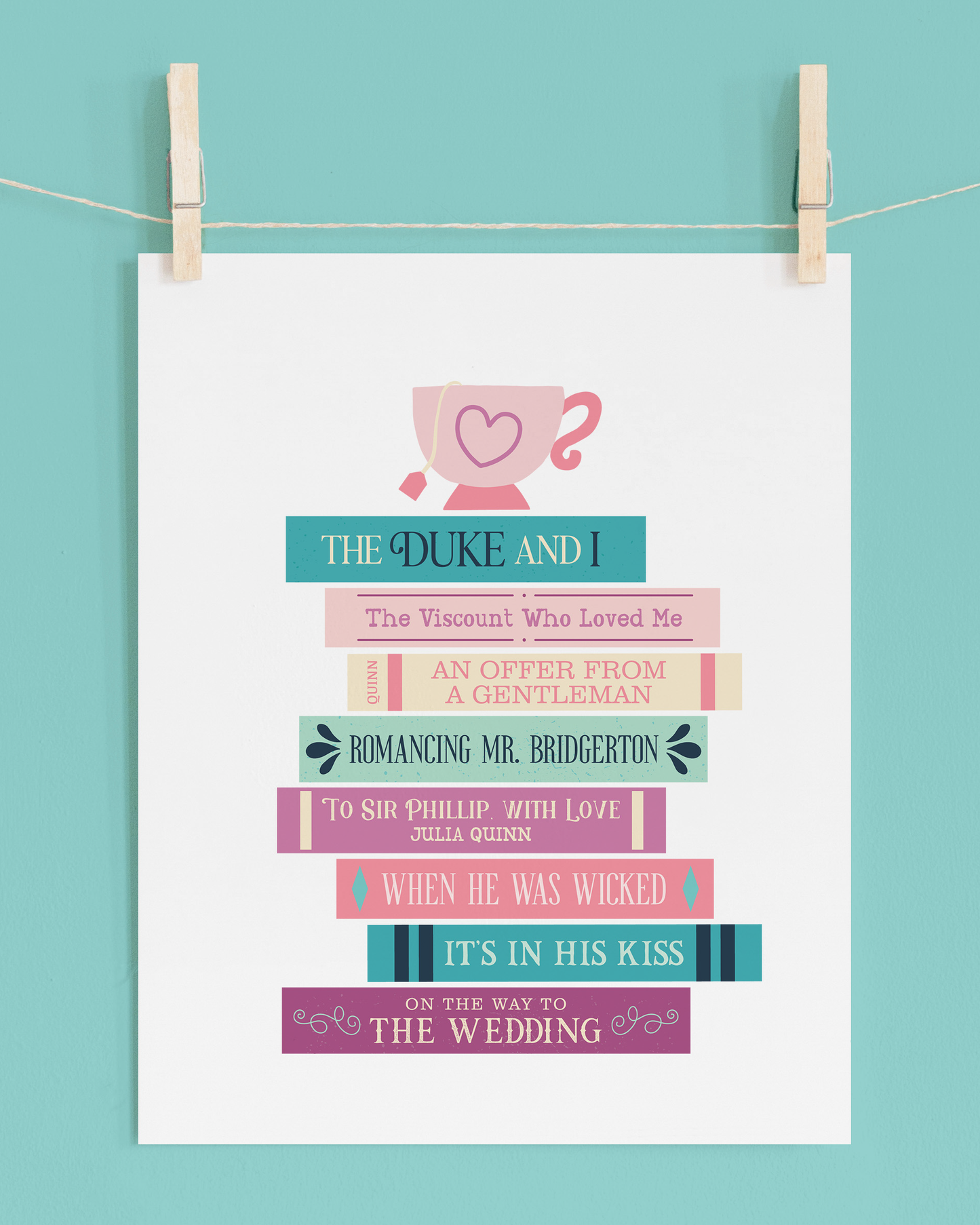 Bridgerton Books Art Print