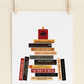 Fourth Wing Literature Book Stack Art Print