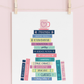 Book Genres Art Print