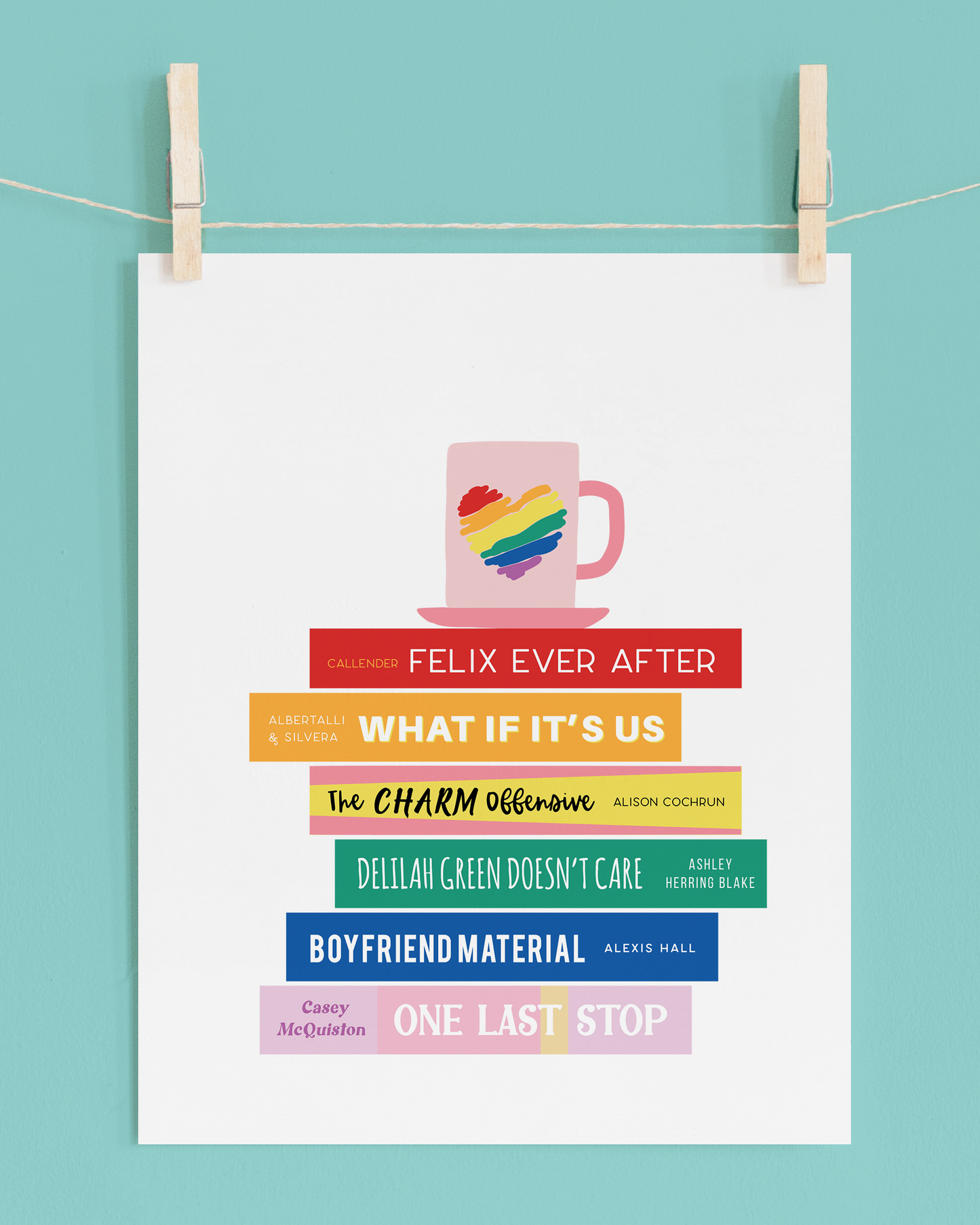 LGBTQ+ Queer Books Art Print