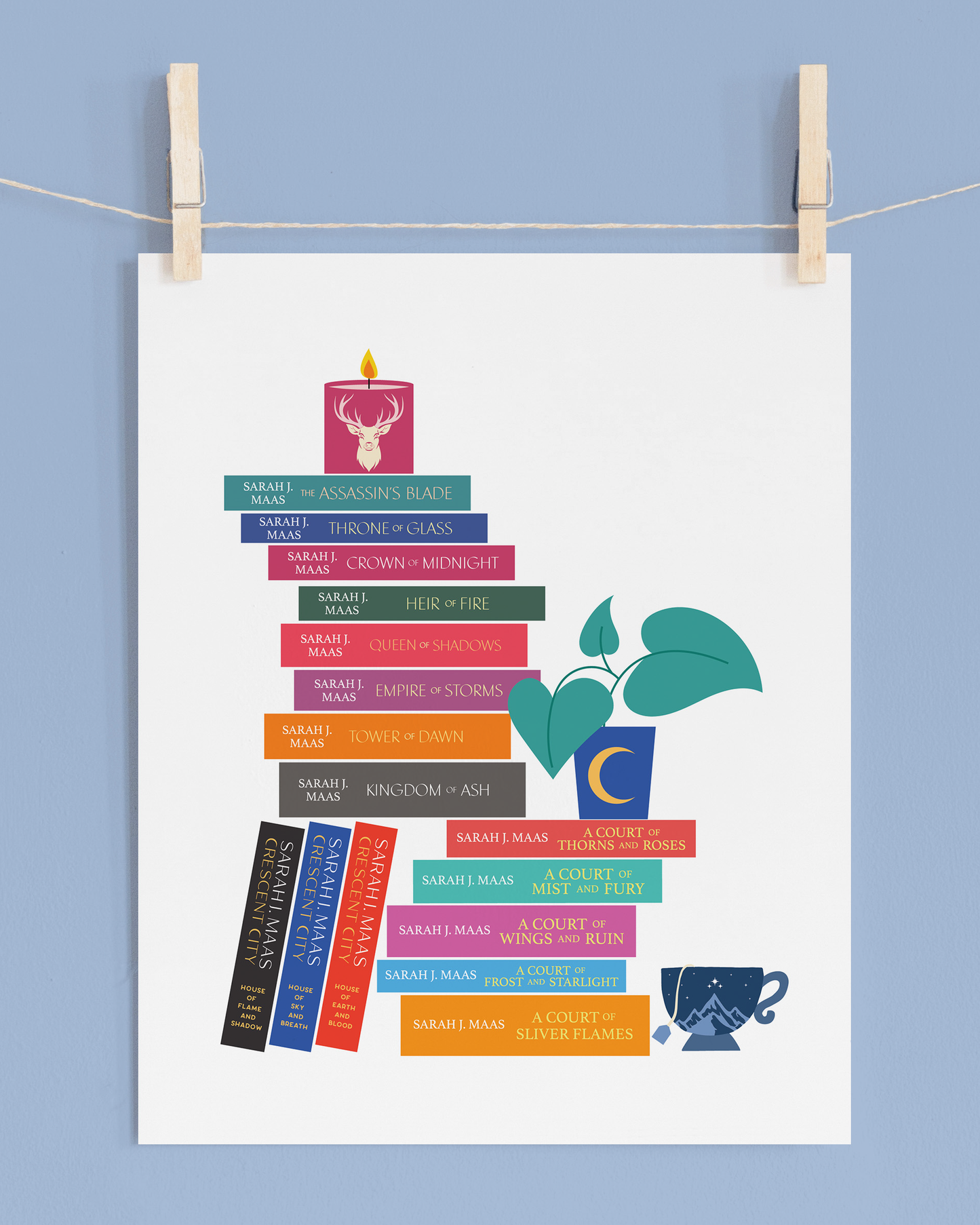 Sarah J Maas Books Art Print