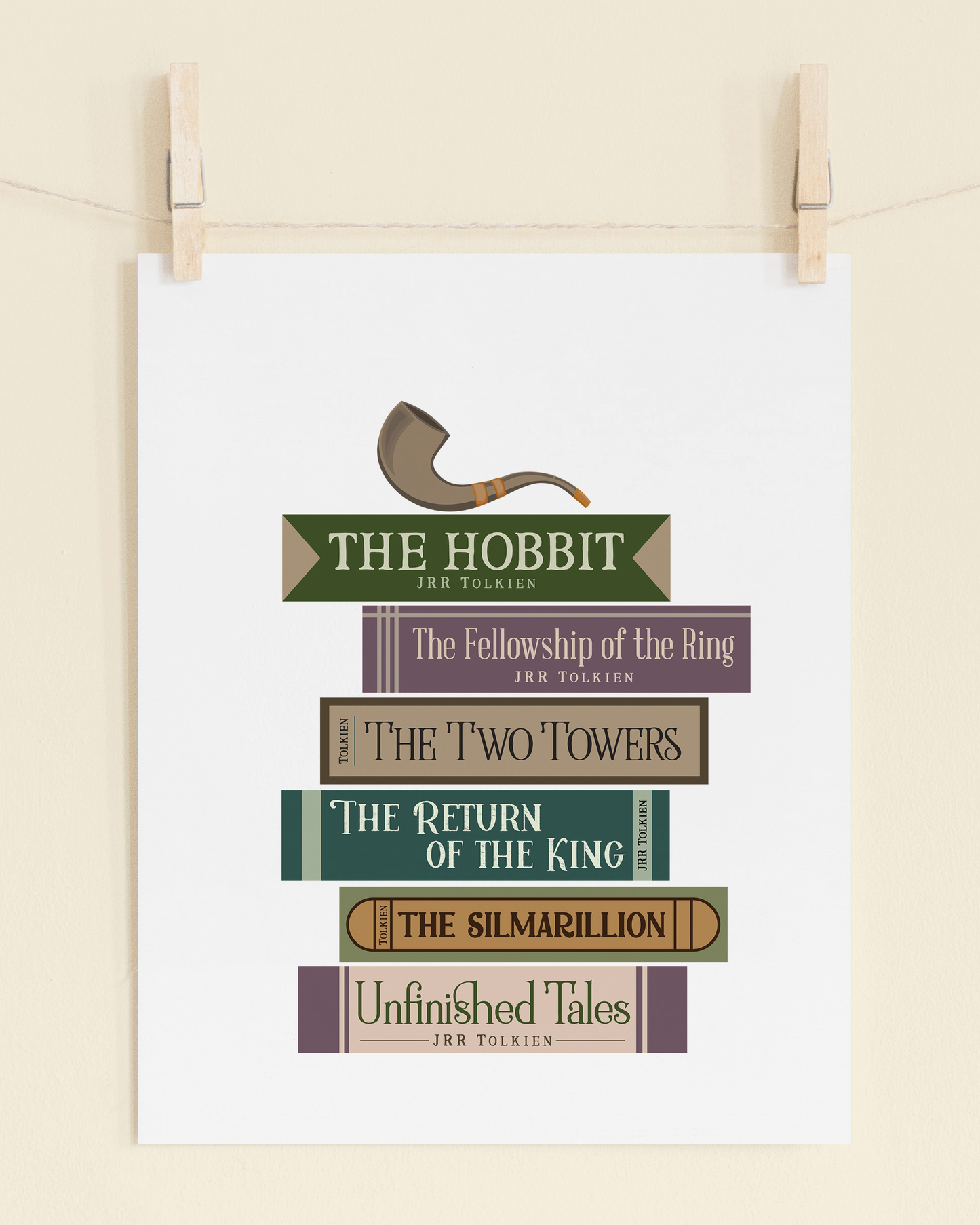 Lord of the Rings (JRR Tolkien) Books Art Print