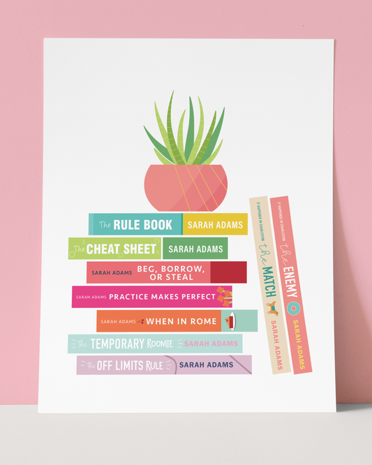 Sarah Adams Book Stack Art Print