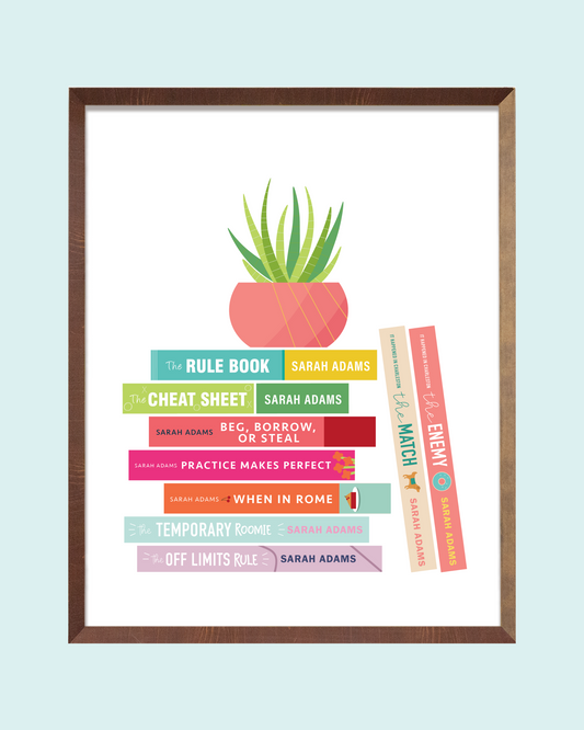 Sarah Adams Book Stack Art Print