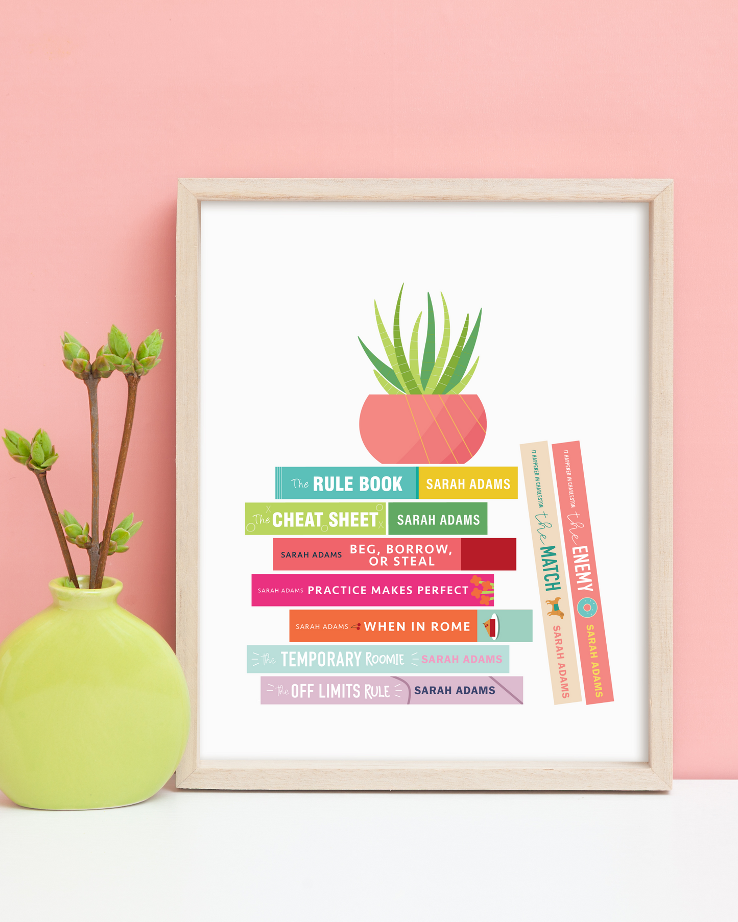 Sarah Adams Book Stack Art Print