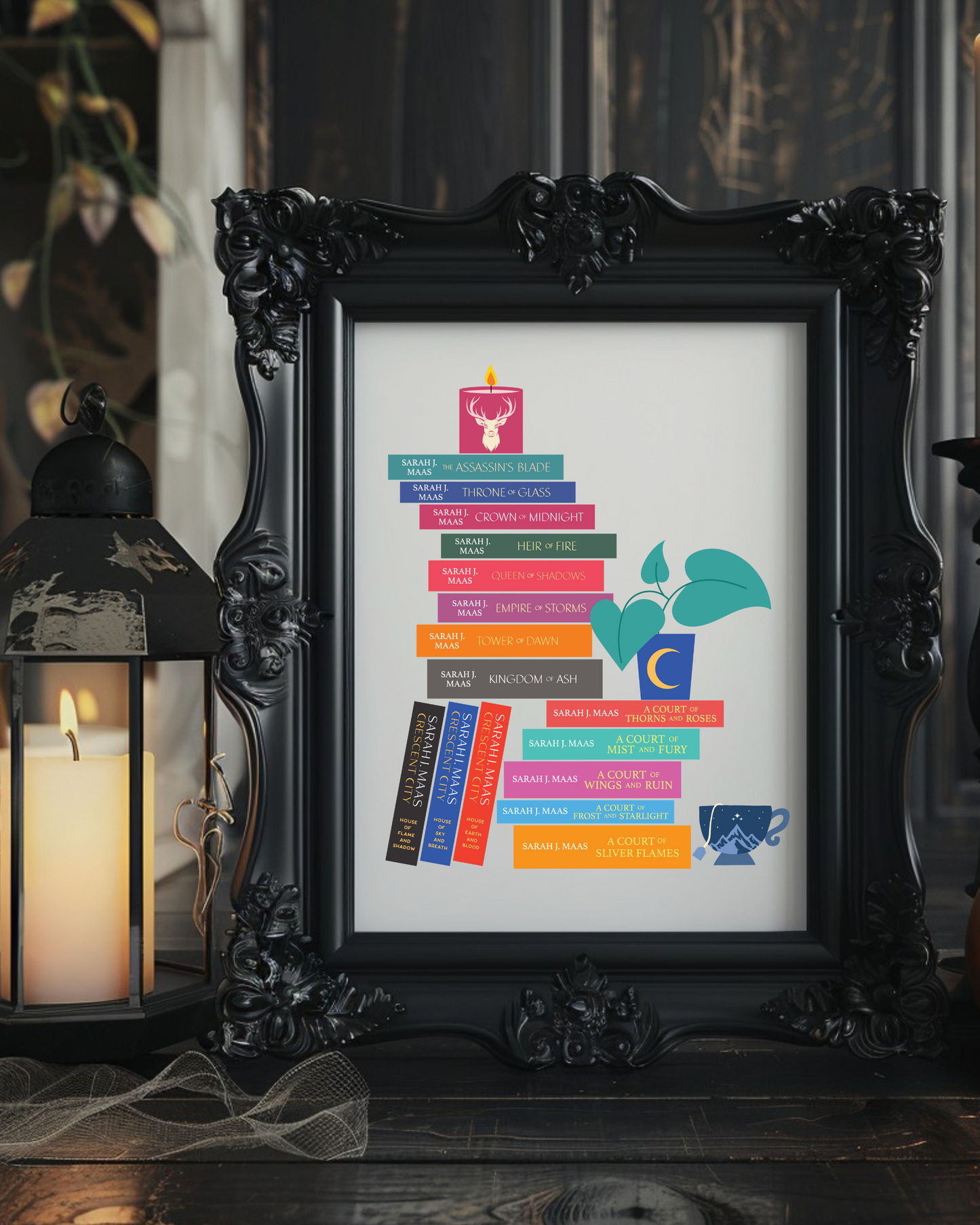 Sarah J Maas Books Art Print