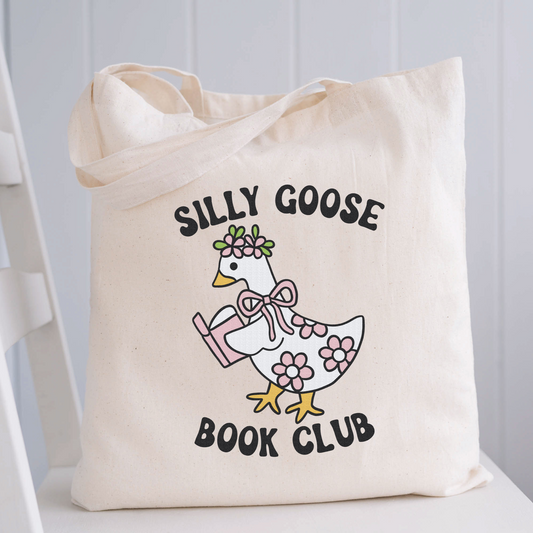 Silly Goose Book Club Tote Bag