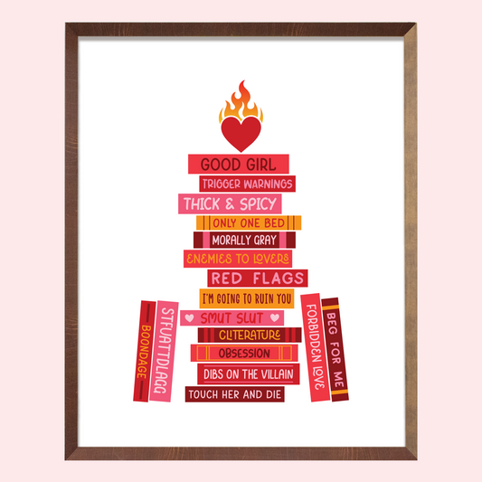 Spicy Book Stack Art Print