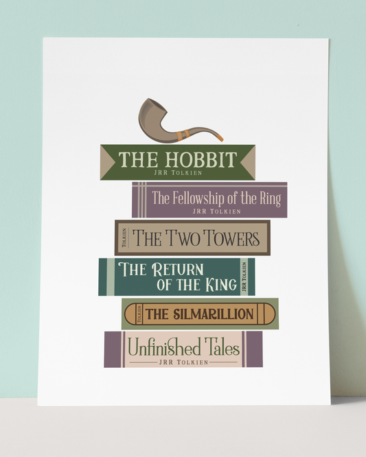 Lord of the Rings (JRR Tolkien) Books Art Print