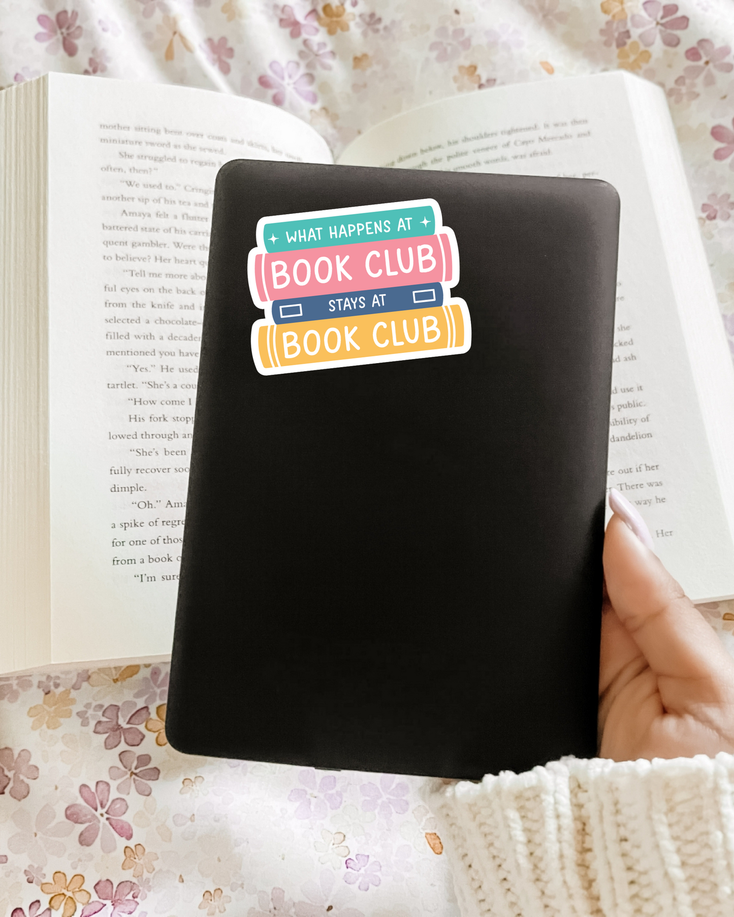 What Happens at Book Club Sticker