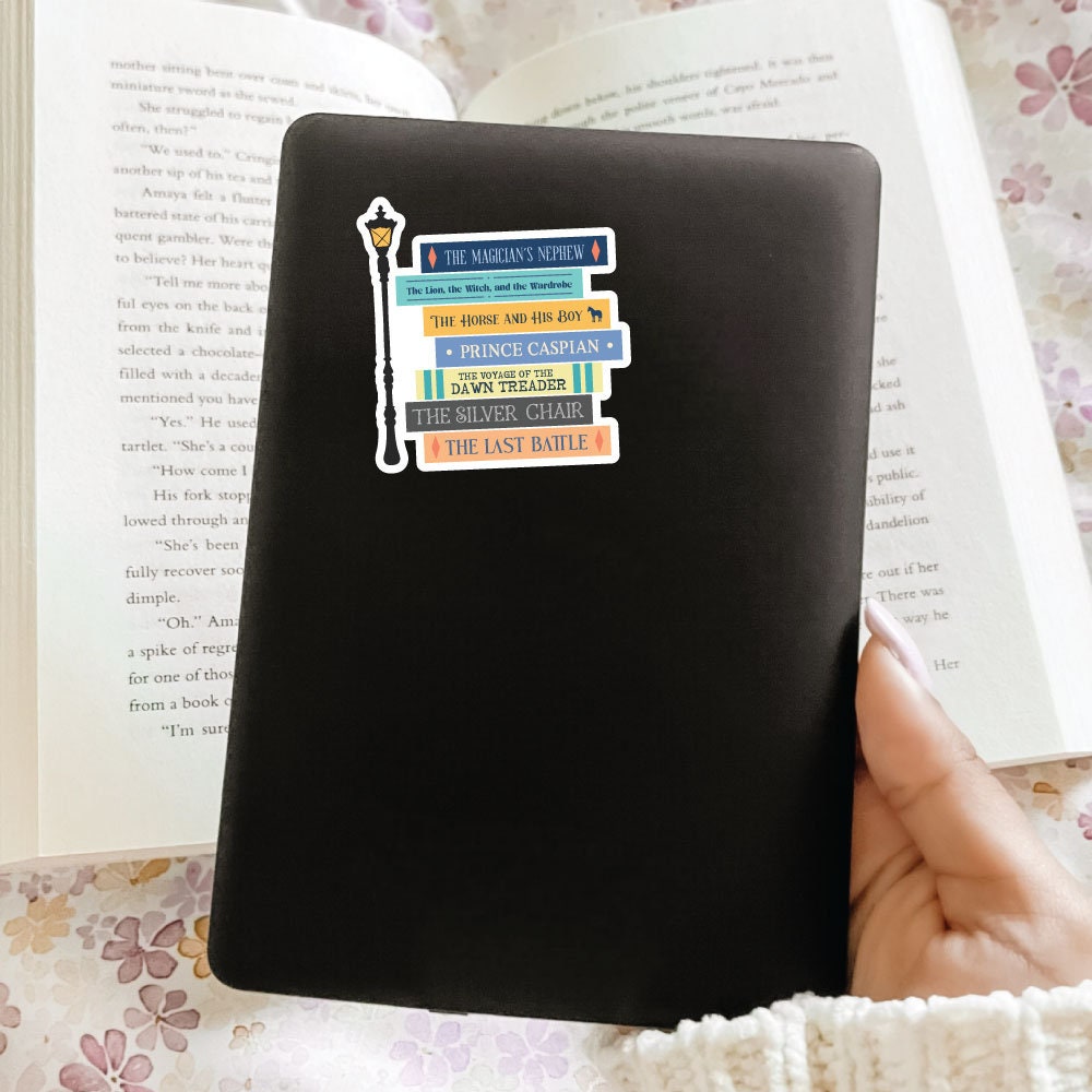 Narnia (CS Lewis) Book Stack Sticker, Bookish Sticker, Kindle Decal, Gifts for Book Lovers, Laptop Decal, Waterproof, Book Club Gifts