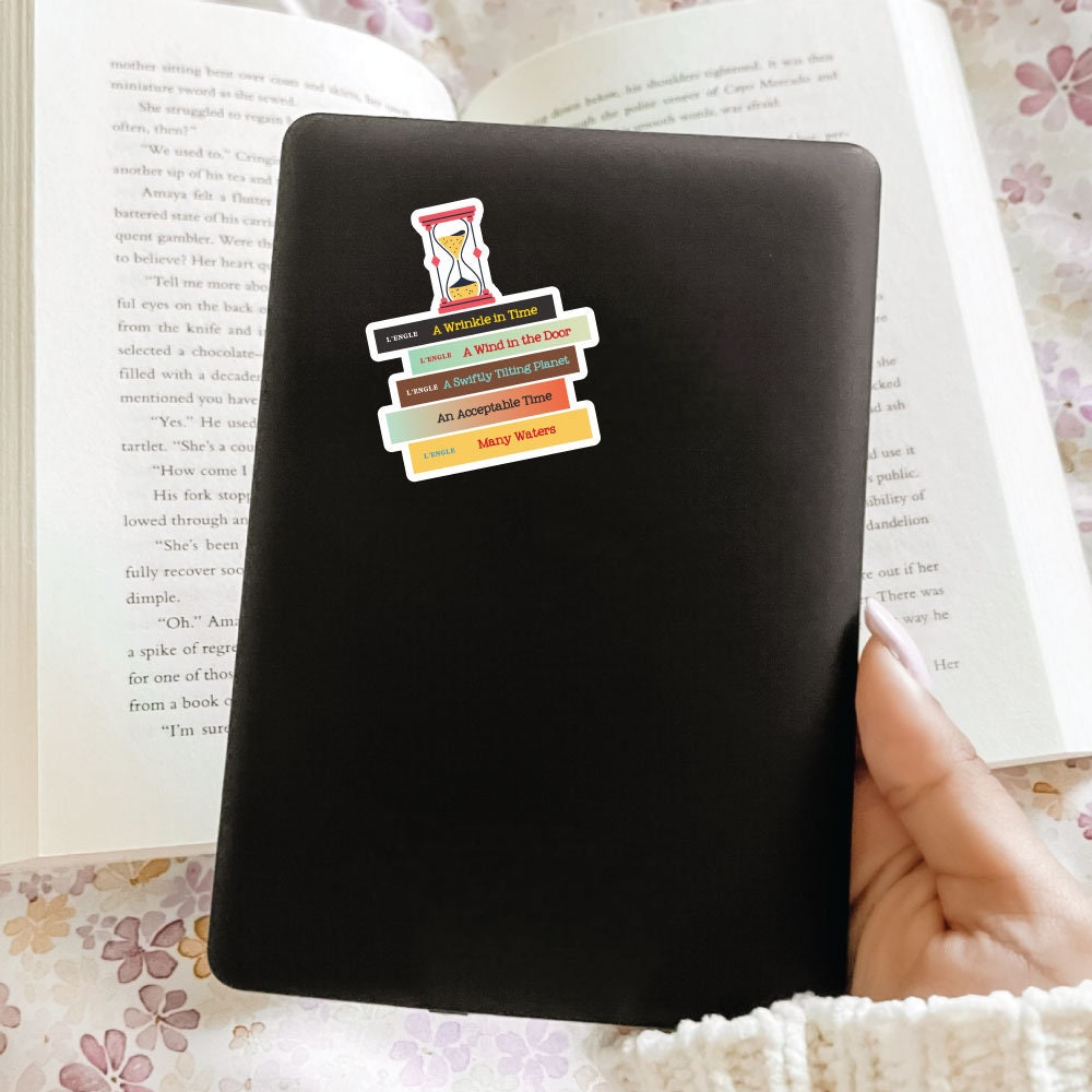 A Wrinkle in Time Book Stack Sticker, Bookish Sticker, Kindle Decal, Gifts for Book Lovers, Waterproof, Library, Book Club Gifts