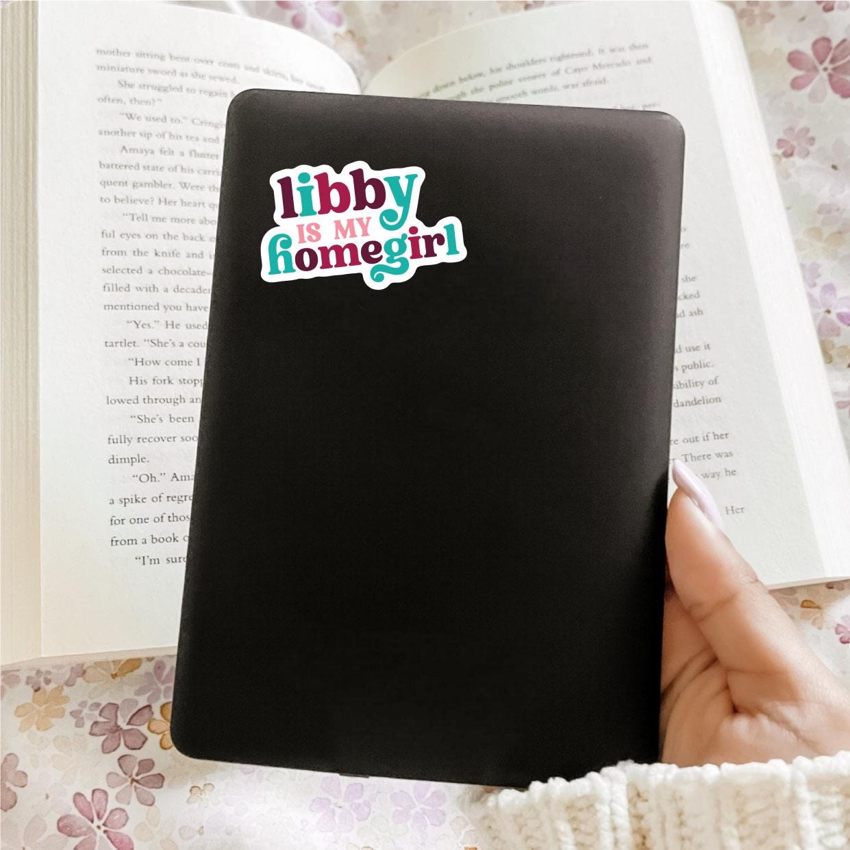 Libby is My Homegirl, Bookish Sticker, Kindle Decal, Gifts for Book Lovers, Laptop Decal, Waterproof, Library, Kindle Sticker