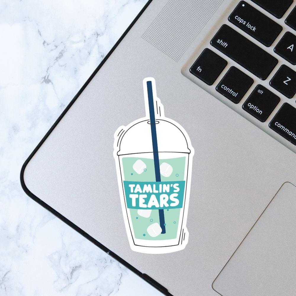 Tamlin's Tears Sticker, ACOTAR, Bookish Sticker, Kindle Decal, Gifts for Book Lovers, Laptop Decal, Waterproof, Library, Sarah J Maas