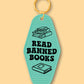 Read Banned Books Keychain, Bookish Keychain, Book Keychain, Bookish Gifts, Gifts for Readers, Motel Keychain, Hotel Keychain, Books, Retro