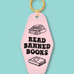 Read Banned Books Keychain, Bookish Keychain, Book Keychain, Bookish Gifts, Gifts for Readers, Motel Keychain, Hotel Keychain, Books, Retro