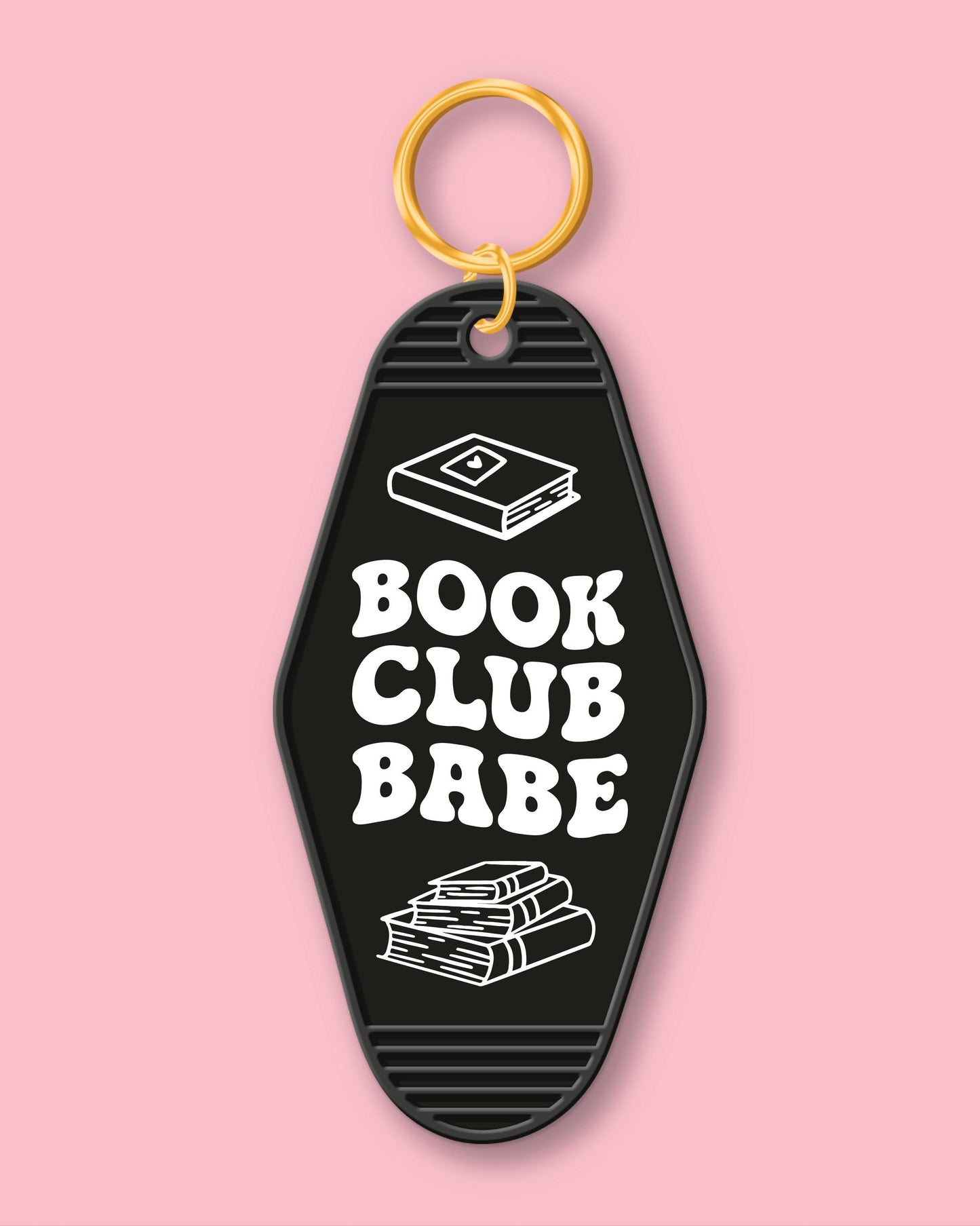 Book Club Babe Keychain, Bookish Keychain, Book Keychain, Bookish Gifts, Gifts for Readers, Motel Keychain, Hotel Keychain, Books, Retro