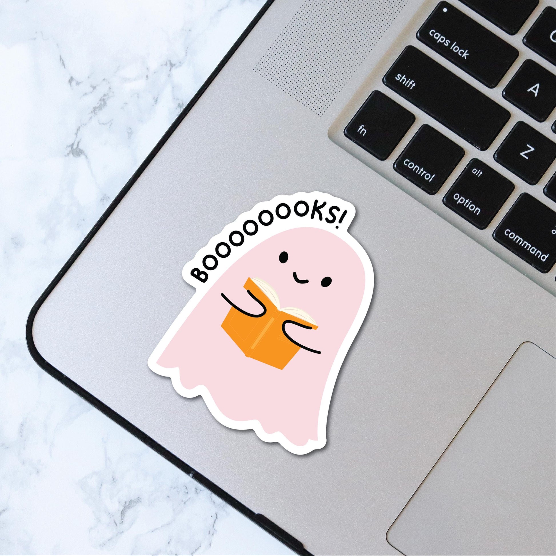 Halloween Books Sticker, Bookish Sticker, Kindle Decal, Gifts for Book Lovers, Laptop Decal, Waterproof, Spooky Season, Cute Ghost