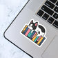 Dog and Books, Bookish Sticker, Kindle Decal, Gifts for Book Lovers, Laptop Decal, Waterproof, Kindle Sticker, Dog