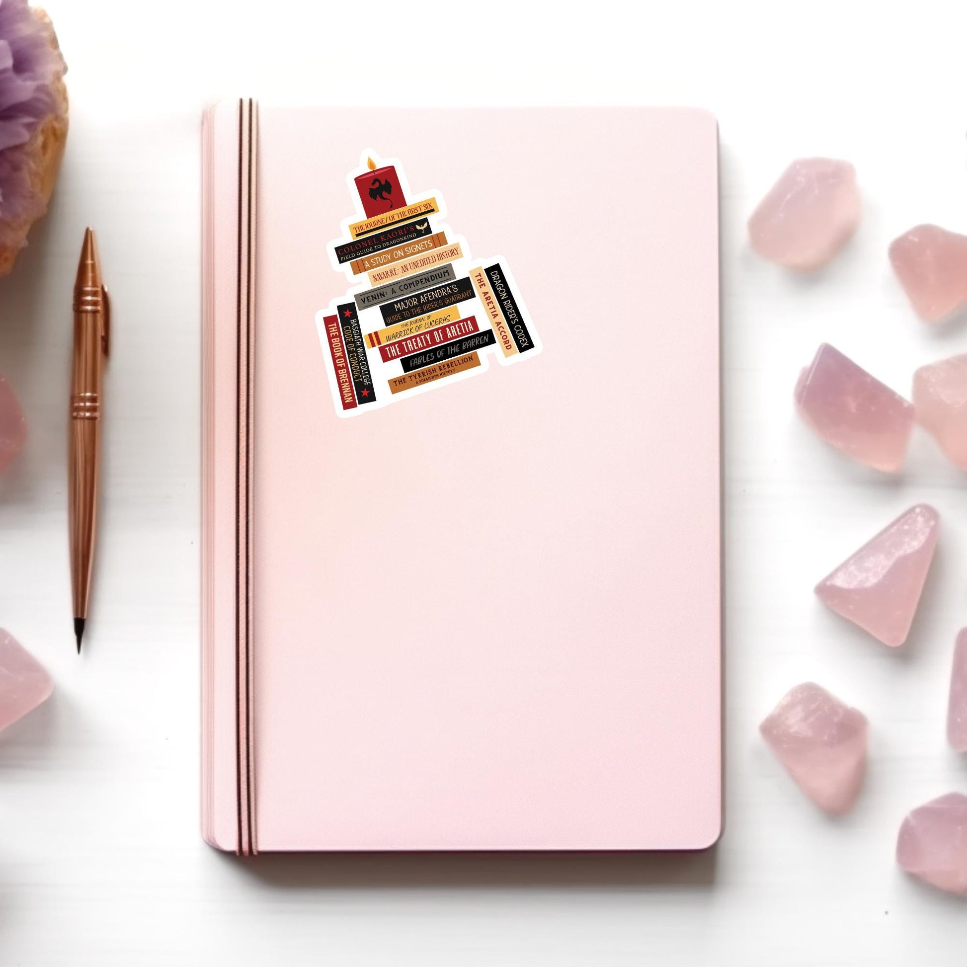 Fourth Wing Literature Book Stack Sticker
