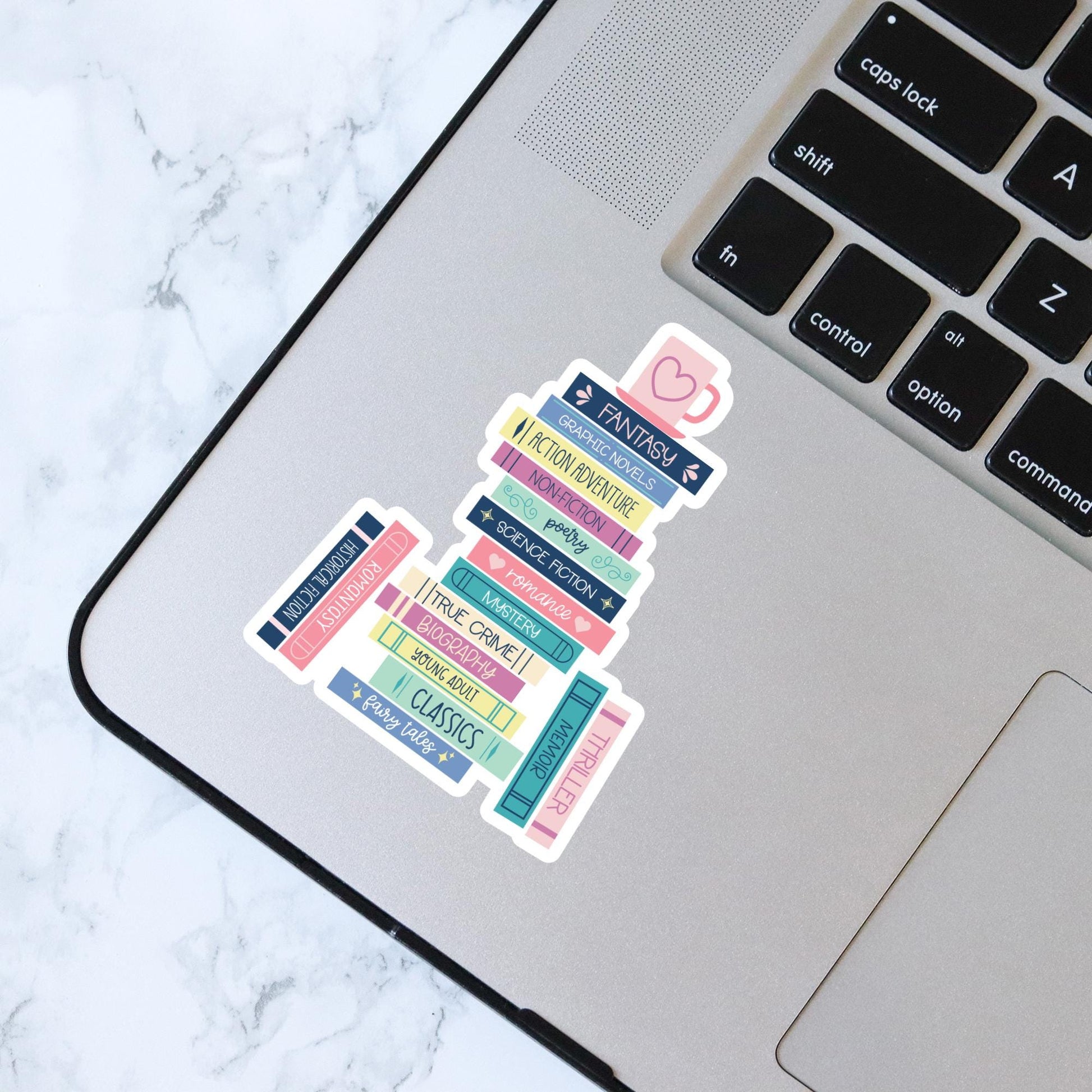 Book Genres Book Stack Sticker