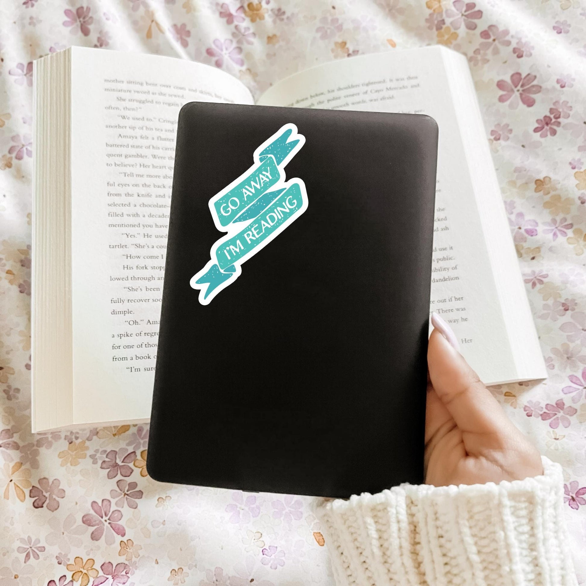 Go Away I'm Reading Sticker