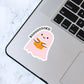 Halloween Books Ghost Sticker
