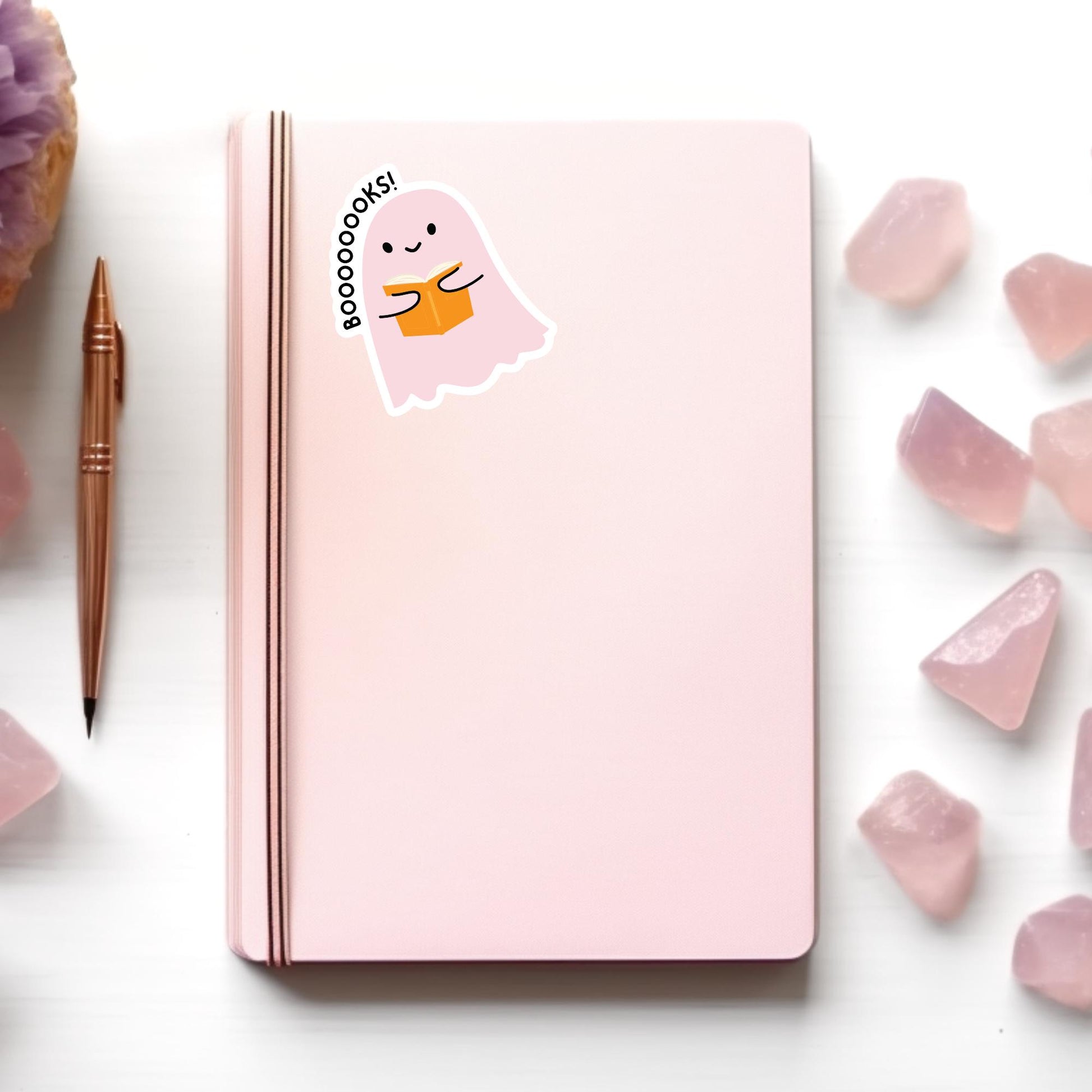 Halloween Books Ghost Sticker