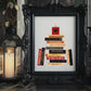 Fourth Wing Literature Book Stack Art Print