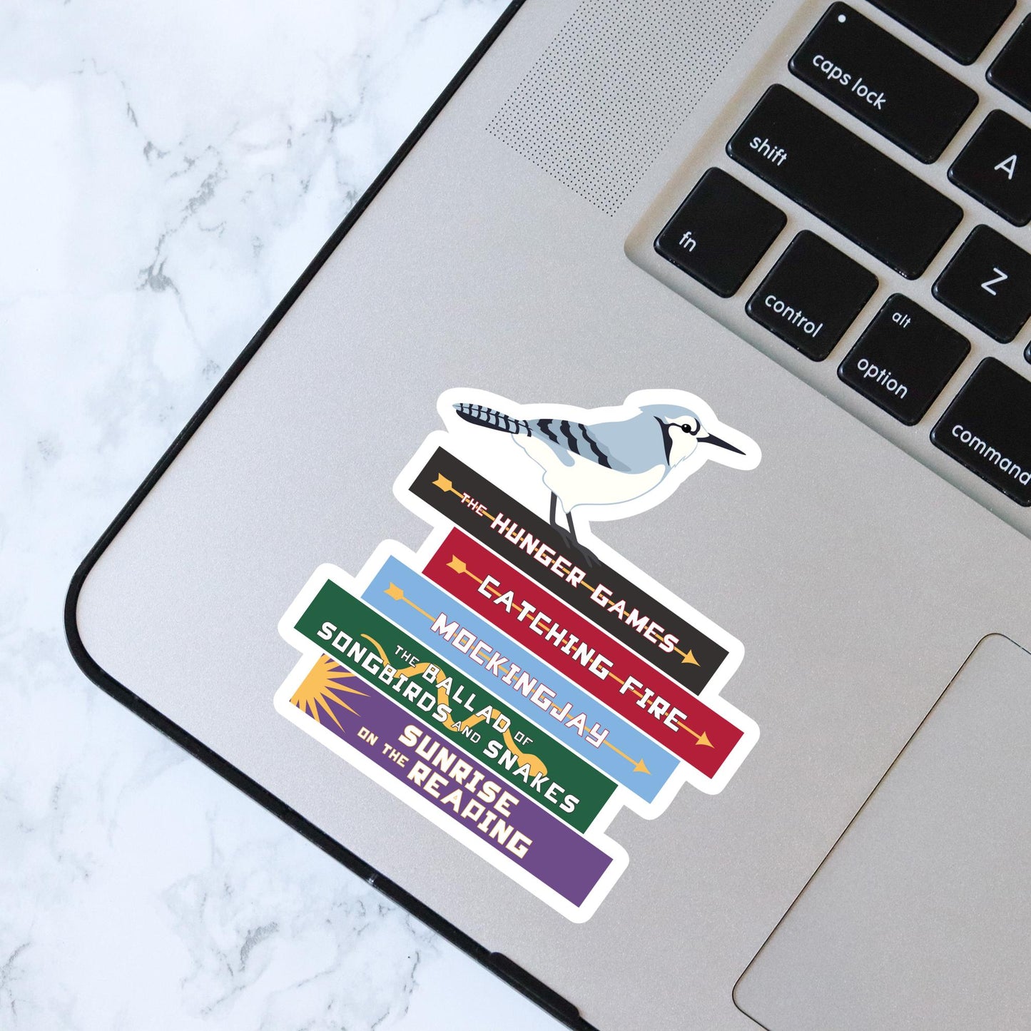 Hunger Games Book Stack Sticker, Bookish Sticker, Kindle Decal, Gifts for Book Lovers, Laptop Decal, Waterproof, Dystopian, Katniss Everdeen