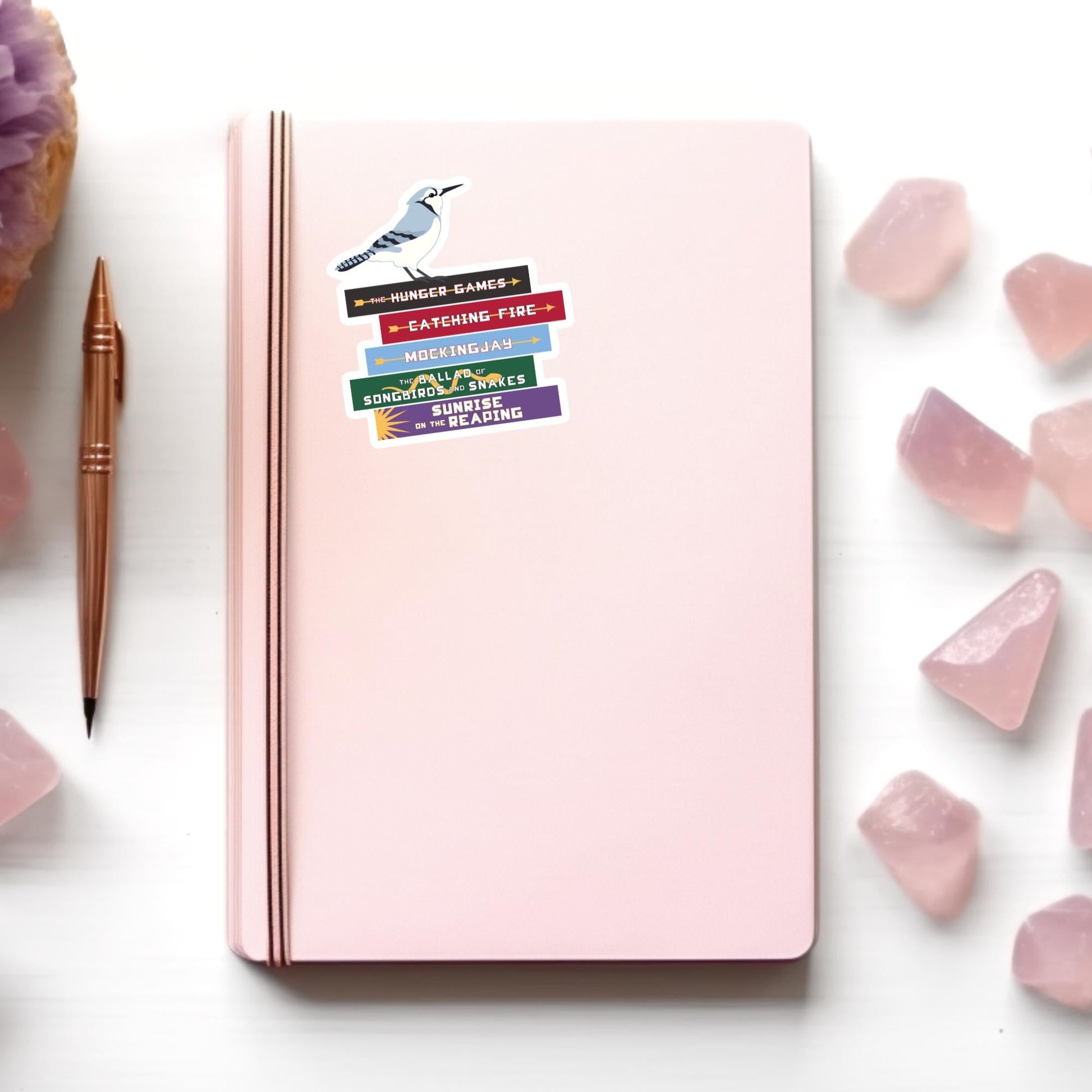 Hunger Games Book Stack Sticker, Bookish Sticker, Kindle Decal, Gifts for Book Lovers, Laptop Decal, Waterproof, Dystopian, Katniss Everdeen