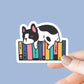 Dog and Books Sticker