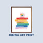 LGBTQ Books Digital Art Print, Bookish Prints, Gifts for Readers, Book Lover Gift, Printable Art, Book Stack, Queer Print, Pride Art