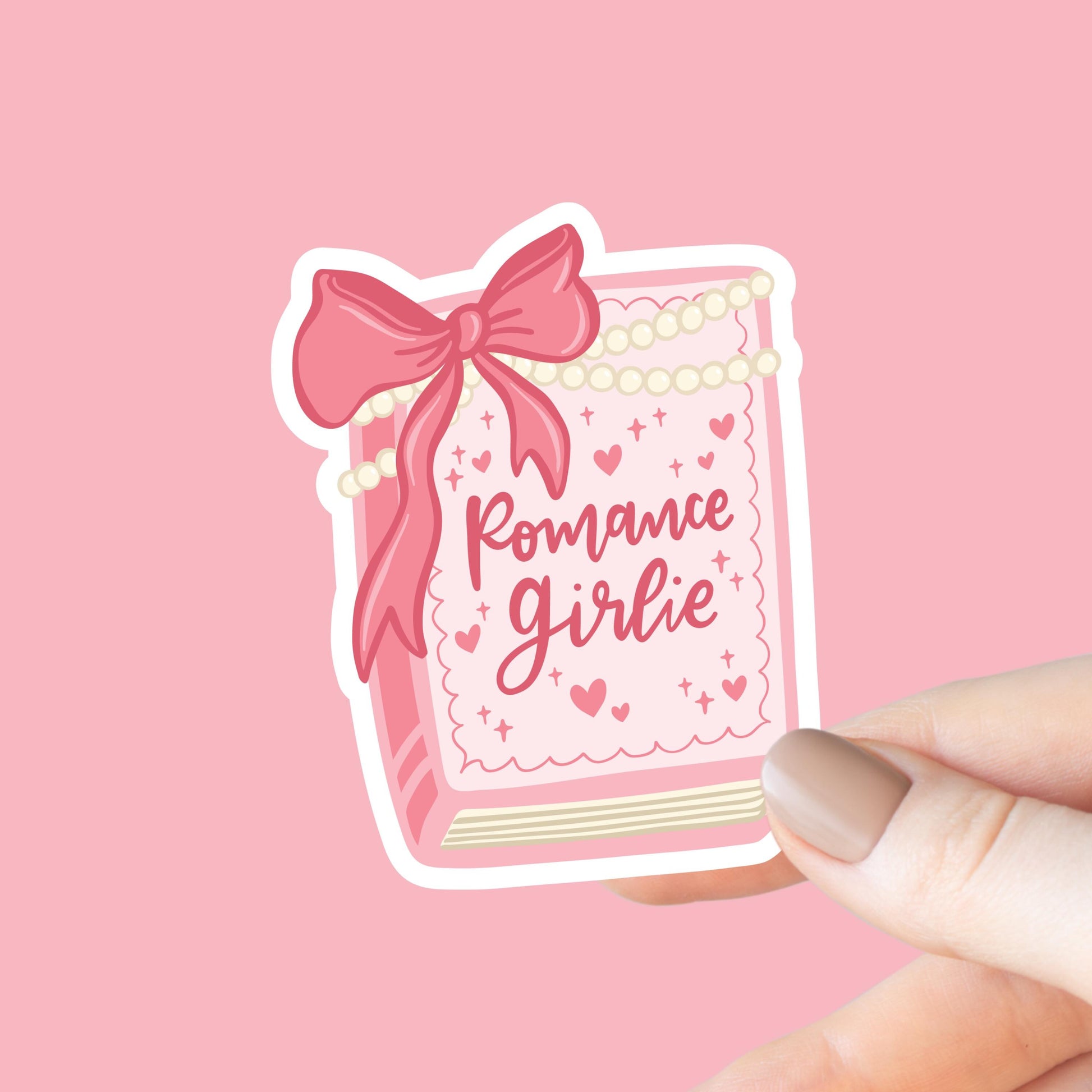 Romance Girlie, Bookish Sticker, Kindle Decal, Gifts for Book Lovers, Laptop Decal, Waterproof, Romance, Kindle Sticker, Romantasy