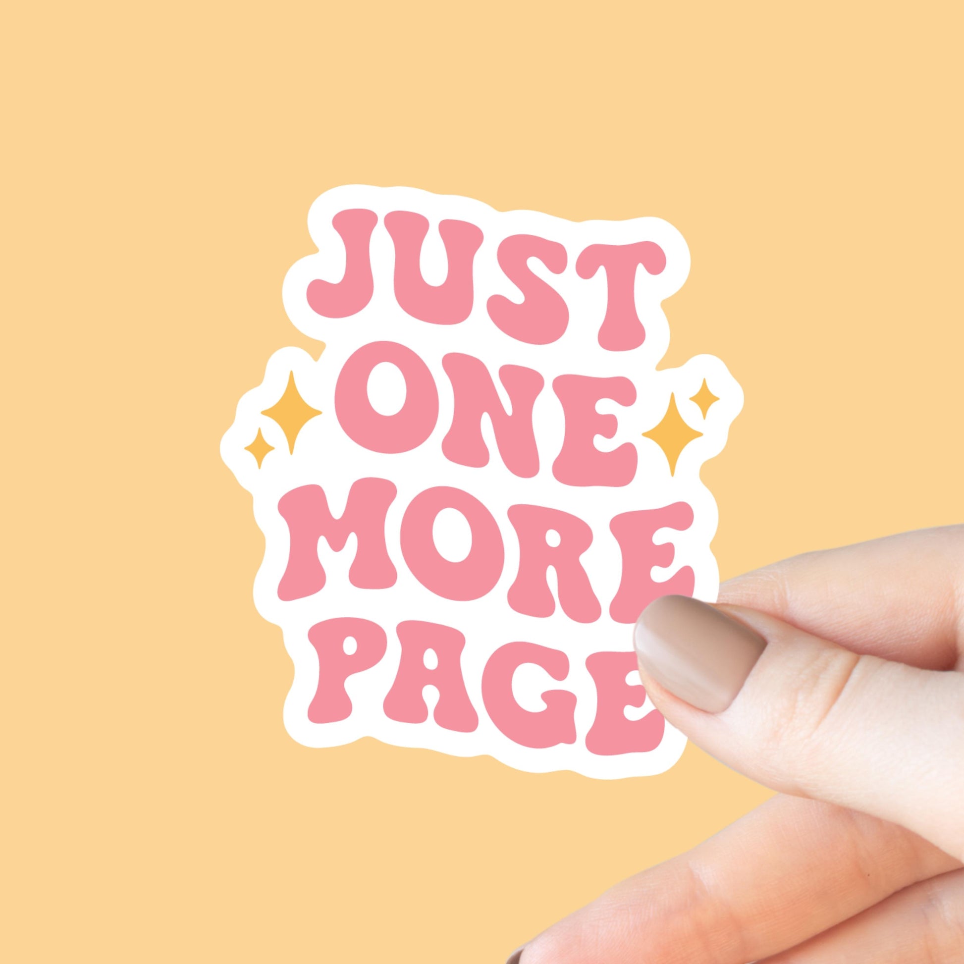 Just One More Page Sticker